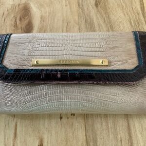 Brahmin Soft Checkbook and Wallet - Shimmer Tri-Texture Genuine Leather H65572HH